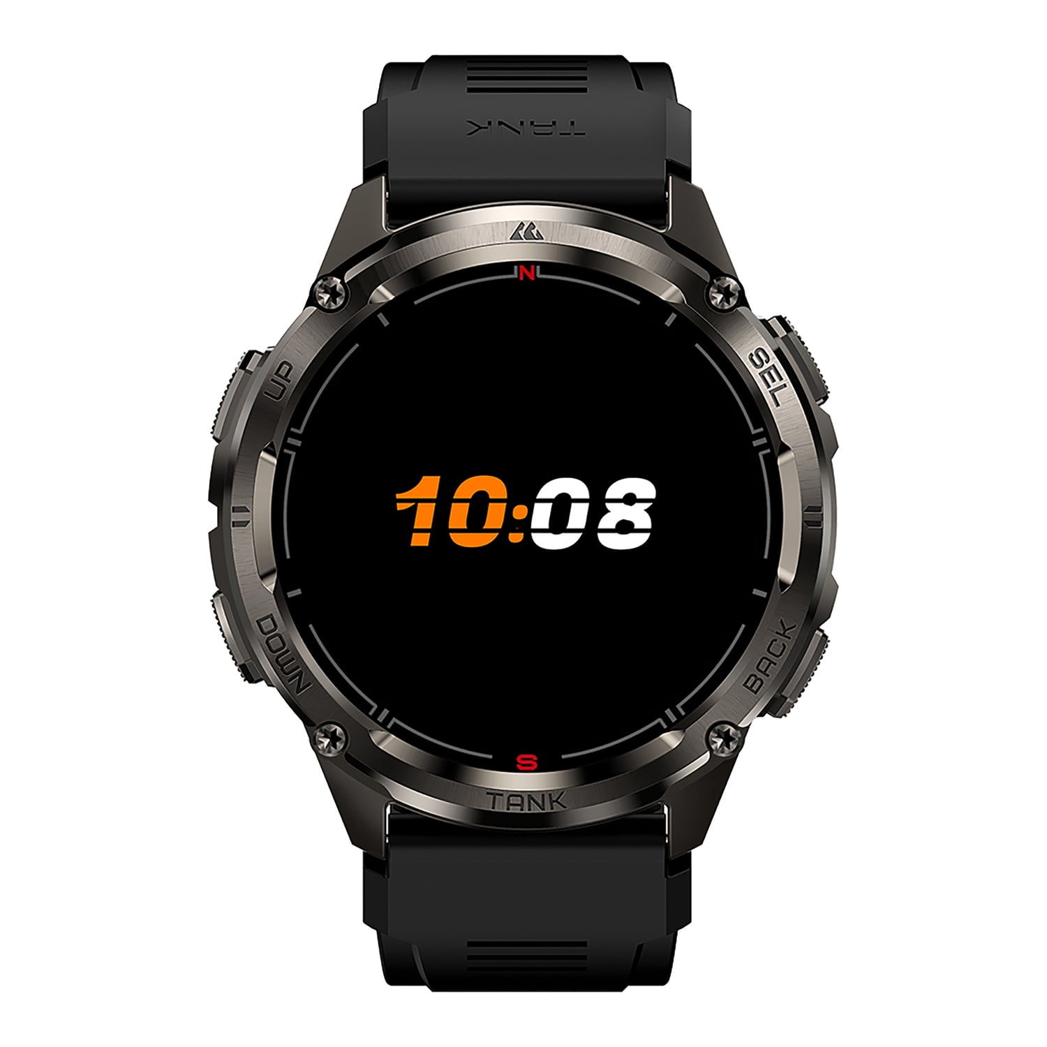 KOSPET TANK T3 Ultra 2 1.43-In. AMOLED GPS Smartwatch with Silicone Band (Black), P-TU001-B