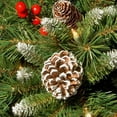 thumbnail image 2 of Guardoinrt 2 Artificial Hanging Baskets, Baskets, Decorations Pinecone And Frosted Suitable For Front Door, Courtyard, Decor Bleached Style 30CM, 2 of 6