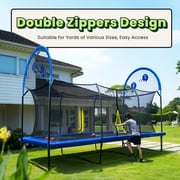 Zupapa 1500LBS Weight Capacity Rectangle Trampoline Basketball Hoop 10x17FT 9X15FT 8X14FT Outdoor Square Gymnastics Trampolines for Kids Adults