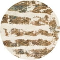 thumbnail image 1 of Ahgly Company Machine Washable Indoor Round Abstract Gold Area Rugs, 3' Round, 1 of 7