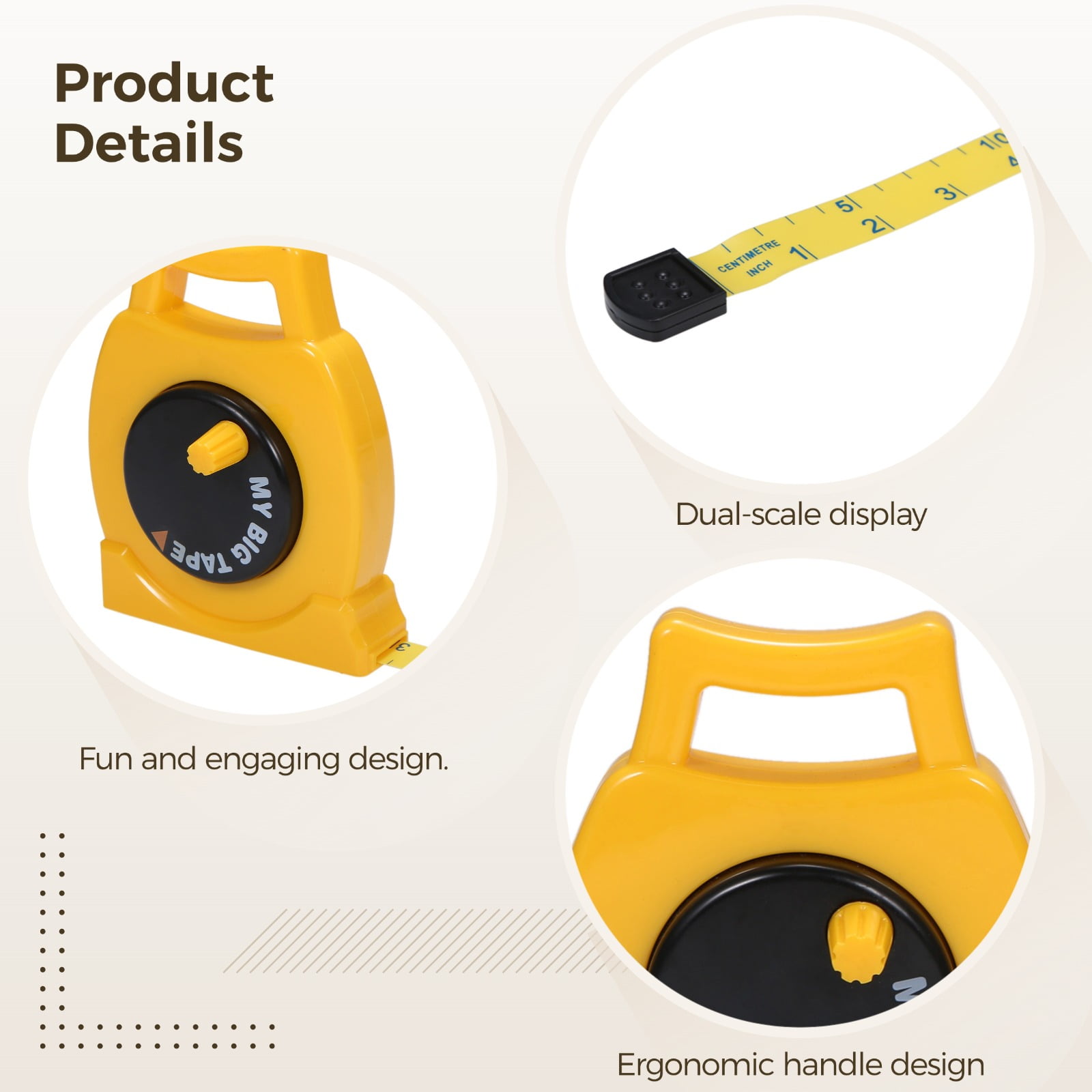 2 Pack 1 Meter Retractable Tape Measure,Soft Yellow Pocket Tape, Dual Scale (Inch/Metric),Mini Sewing & Craft Ruler,Portable Measuring Tool