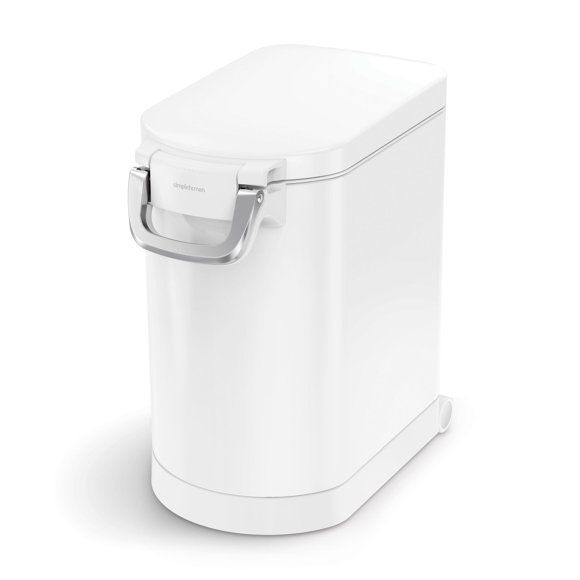 Simplehuman Contenant de Rangement pour Nourriture pour Animaux de Compagnie Moyen de 25 Litres pour Nourriture pour Chien, Nourriture pour Chat et Nourriture pour Oiseaux, Blanc