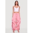 thumbnail image 2 of Women's Drawstring Waist Ruffle Parachute Pants, 2 of 5