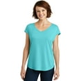 thumbnail image 3 of Discontinued District &174; Femmes Drapey Cross-Back Tee. Dm416 4XL Aqua Ice, 3 of 4