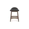 thumbnail image 2 of Jeyn Counter Stool with Footrest Set of 2, Brown Wood, Charcoal Gray, 2 of 6