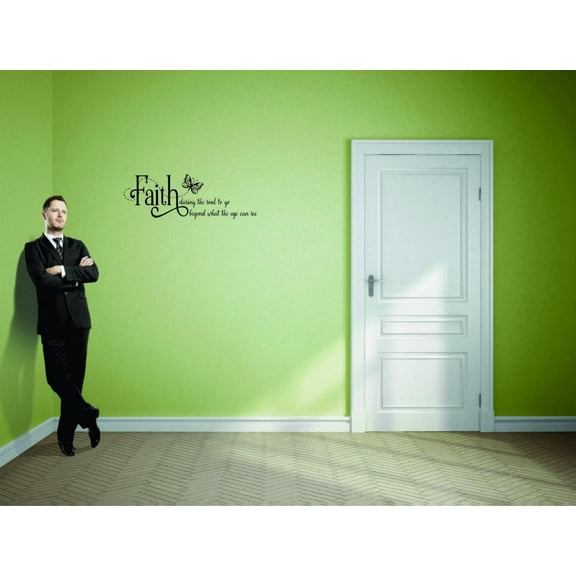 Decal Wall Sticker - Faith Daring The Soul To Go Beyond What The Eye Can See. Home Decor Picture Art 8x20 Inches