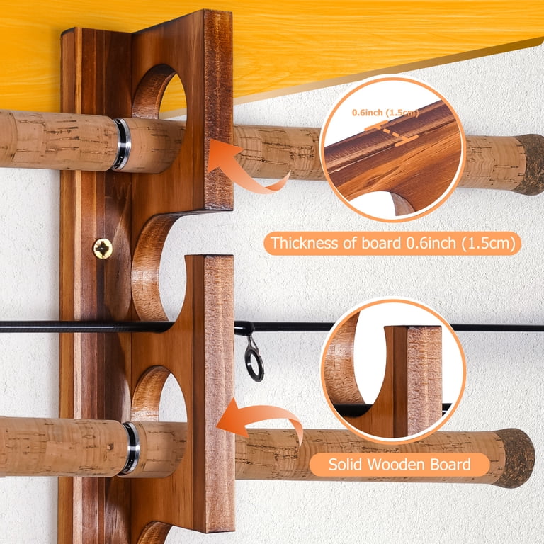 Ghosthorn Fishing Rod Rack, Holds Up to 12 Rods, Wall or Ceiling Mount -  Walmart.com