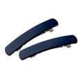 thumbnail image 4 of 2 pinzas para el pelo francesas de resorte, de sujeción fuerte, rectangulares, para coleta azul, 4 of 9