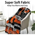 thumbnail image 3 of Basketball Throw Blanket - Soft, Fuzzy & Warm - 30x40 Inches Small Blankets for Lap, Crib - Black Sports Throws Gift for Basketball Lovers, 3 of 4