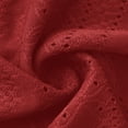 thumbnail image 6 of CYMMPU Women's Summer 3/4 Sleeve Button V Neck Loose Fit Blouse, Casual Lightweight Summer Top for Daily Commute Red XXXXL, 6 of 9