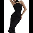 thumbnail image 2 of Vestidos Largos Formales Elegantes para Mujer, con Cuello Alto, Sin Mangas, Abertura en la Espalda, para Fiestas, Cócteles y Bodas Negro L, 2 of 10