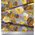 thumbnail image 2 of Soimoi Polyester Crepe Fabric Floral & Leaves Tropical Decor Fabric Printed Yard 52 Inch Wide, 2 of 3