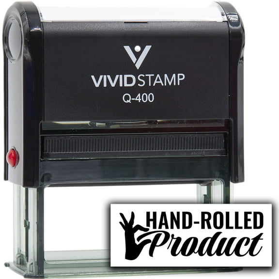 All Quality Hand-Rolled Product Self-Inking Rubber Stamp | Handcrafted Products (Black Ink) - Q-400