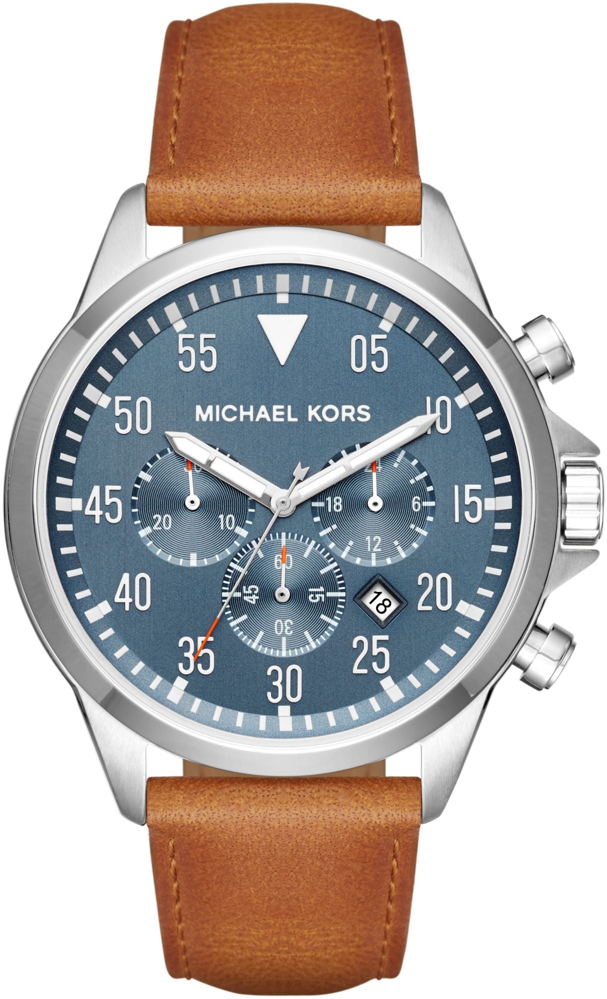 Michael Kors Mens Watch Leather Strap 