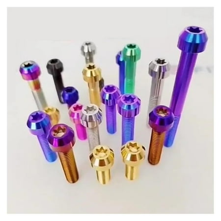 

LHX Titanium Bolt M4 M5 M6 M8 Inner Torx Cap Head Colourful Ti Bolts Screw Fit for Bicycle Motor Modify Dropshipping (Color : Purple Size : X 50MM_M8 1PC)-0810