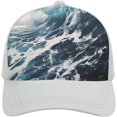 thumbnail image 1 of Beach Foam Wave Baseball Cap Classic Golf Cap Soft Dad Hat Multicolor Adjustable Low Profile Hat Unisex, 1 of 3