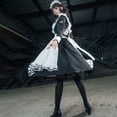 thumbnail image 6 of FNFYFH Anime Maid Cosplay Dress Set for Women Cute Waitress Outfit with Accessories for Masquerade and Theme Parties, 6 of 8