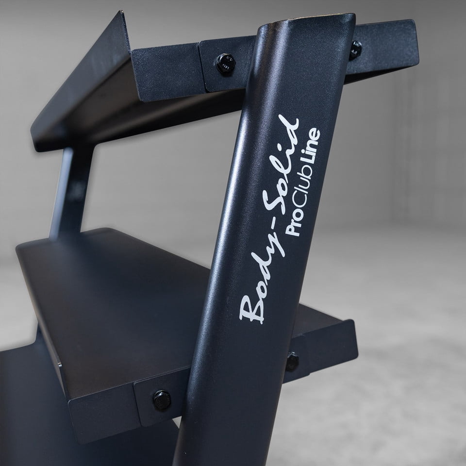 Body-Solid (SRD200) Pro Clubline Dumbbell Rack, Compact Storage for Commercial and Home Gym Weights, Designed for Body Solid Hex and Round Dumbbells