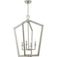 thumbnail image 3 of Galloway Collection Four-Light 30" Brushed Nickel Modern Farmhouse Foyer Light with Grey Washed Oak Accents, 3 of 8