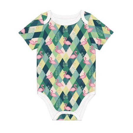 

Coaee Flamingo for Soft Cotton Baby Short-Sleeve Bodysuit Baby Girls Boys Bodysuit Romper