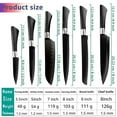 thumbnail image 6 of Akatsuki 8-inch Chef Knives Set Stainless Steel Slicing Kitchen Knives Black Nonstick Blade Coated with Sheath Slicing Tool for Meat,Fruits and Vegetables, 6 of 8