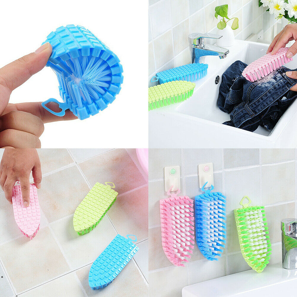 Magik 3-6 Pack Bendable Flexible Stiff Bristles Heavy Duty Scrub Brush Cleaning Scrubber Sink Stove (6)