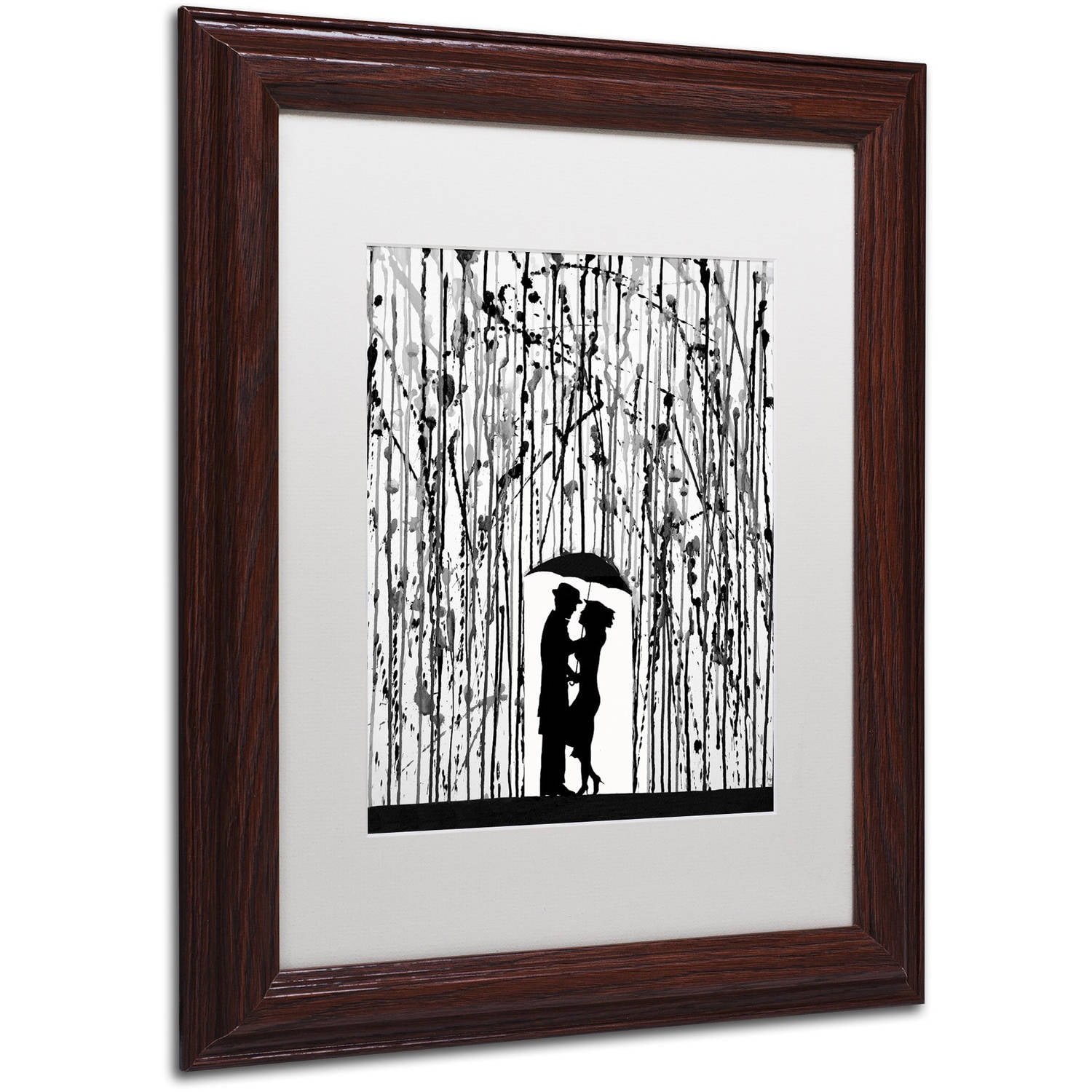 Trademark Fine Art 'Film Noir' Canvas Art by Marc Allante, White Matte, Wood Frame