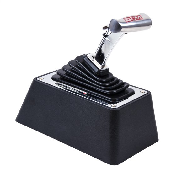 B&M Auto Trans Shifter 80690 Megashifter; Ratchet Shifter With Housing; T Handle Style Grip; Compatible With 3/4 Speed Forward/Reverse Pattern Valve Body; Floor Mount