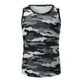 thumbnail image 2 of kpoplk Men's Sleeveless Tee Shirts Muscle Gym Tank Top Work Out Comfort Grey,L, 2 of 6