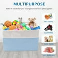 thumbnail image 4 of Linen Closet Collapsible Storage Basket Bin for Shelves, Fabric Rectangle Organizers with Handles for Home,Nursery,Clothes, Toys,Books, Laundry-Blue, 4 of 7