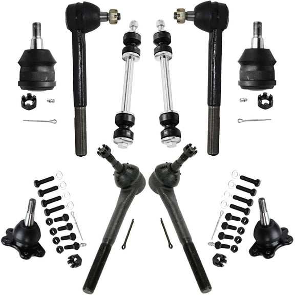 Detroit Axle - 10pc Front Tie Rods Sway Bars Ball Joints Replacement for Chevy Express GMC Savana 1500 2500 Fits select: 1997-2002 CHEVROLET EXPRESS G1500, 2000-2002 GMC SAVANA G1500