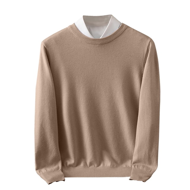 cfhntfmh Sweaters for Men Soft Crewneck Basic Thermal Shirts Comfy Long Sleeve Knitted Pullover Sweaters Fall Winter Loungewear