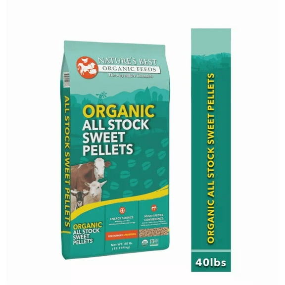 Nature's Best Organic All Stock Sweet Pelleted Cattle Feed, 40 lb. Bag