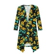 thumbnail image 4 of QATAINLAV Cardigan for Women 2025, Casual Cover Ups Three Quarter Sleeve Blouses Fall Fashion Floral Print Shawl Duster Tops Going Out Streetwear Mother's Day Gifts Multicolor XXL, 4 of 6