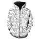 thumbnail image 1 of Sudadera con capucha y cremallera para hombre, de manga larga, con retrato de línea abstracta, estilo primaveral, estilo Harajuku, con estampado 3D, unisex, estilo hip hop, divertida., 1 of 6