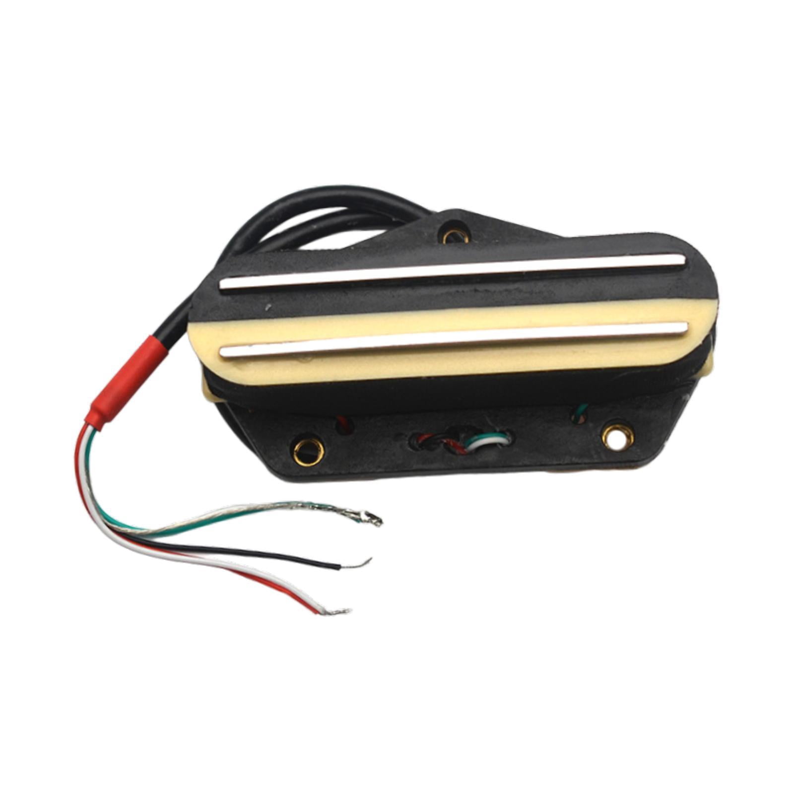 JWQFBC Electric Guitar Humbucker Bridge Pickup Double Rail Easy to Install Multipurpose Black Yellow 16K