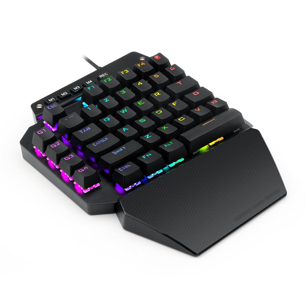 44 Keys Mechanical Gaming Keyboard Replacement RGB LED Backlit Outemu Switch Full for Key Macro Defines One-hand Keyboar