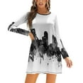 thumbnail image 1 of Pittsburgh Skyline Robe à Encolure Carrée Robe d'Été Douce Femmes Élégante Robe à Imprimé Licou Pittsburgh Pennsylvanie Pittsburgh, 1 of 5