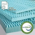 thumbnail image 4 of Zinus Spa Sensations 3" Green Tea Gel Memory Foam Zoned Support Mattress Topper, Queen, 4 of 8