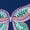 Evening Blue Butterfly, variant on Plus Size Knit Capri Sleep Set