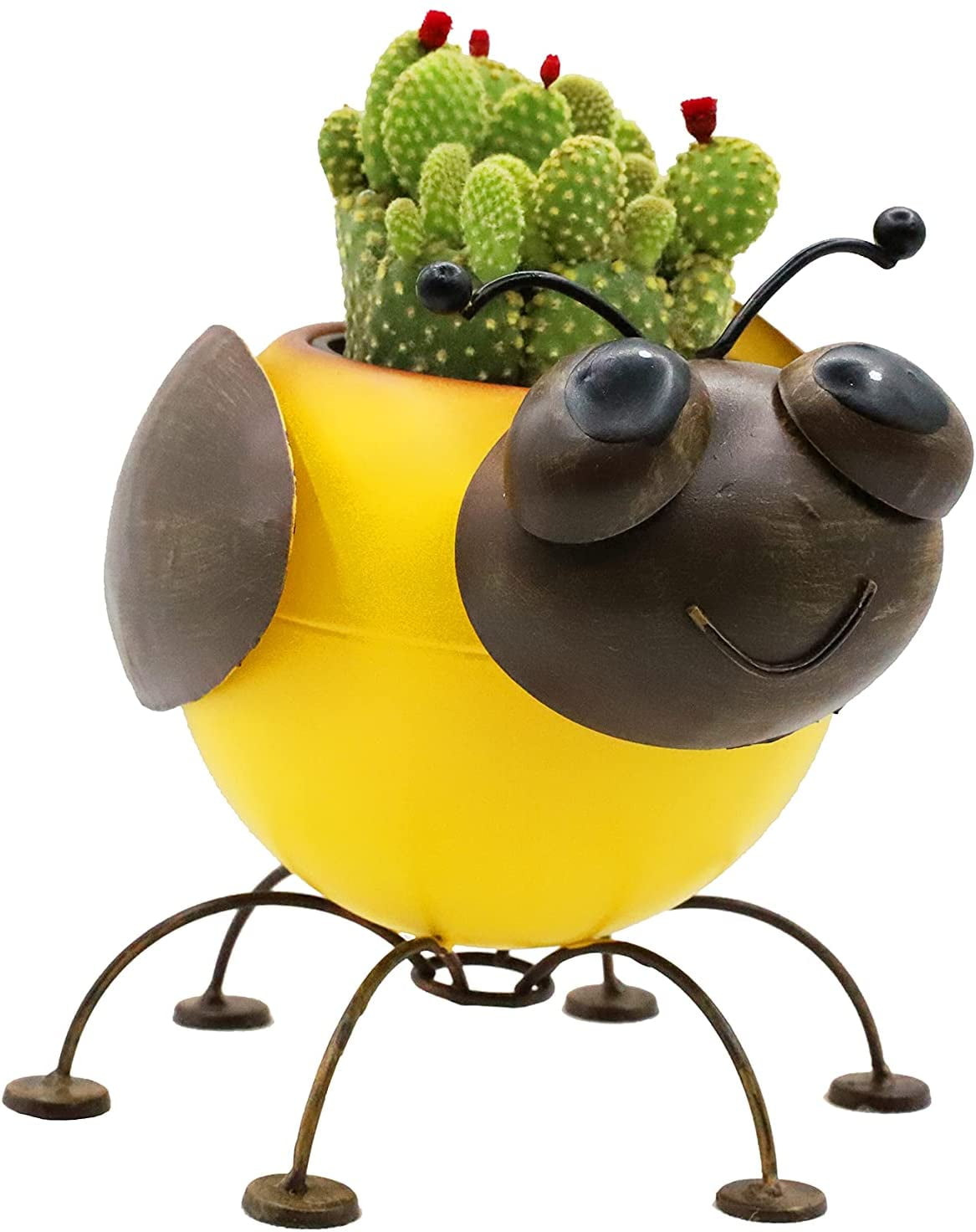 Metal Planter Succulent Pot Gardening Decoration Little Bird Planter