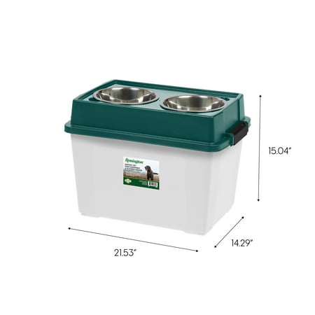 UPC: 0762016486994 | Remington 45lb Airtight Pet Dog Food Container and Elevated Feeder