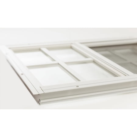 W1827W-BX2, 18" W x 27" H Flush Mount Sliding Shed Window, White, Tempered Glass, 2 PK