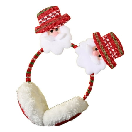

Santa Earmuffs Christmas Fashion Plush Feel Female Winter Earmuff Warm Ear Muffs