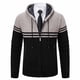 thumbnail image 2 of Ceisia Men's Casual Hooded Zipper Knit Cardigan Elastic Pocket Long Gift Sleeve Sweater Coat, 2 of 6
