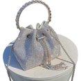 thumbnail image 1 of 2022 Upgrade Rhinestone Evening Bag Silver Purse Sparkly Diamond Silver Clutch Purses For Women Party Club Wedding, 1 of 5