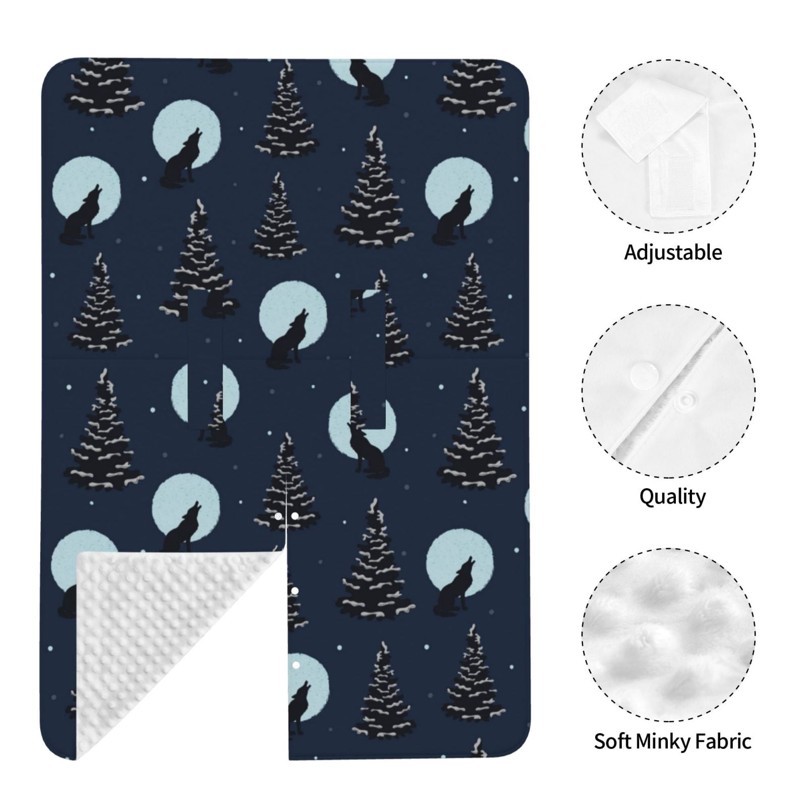 Car Seat Cover Baby - Night Forest Wolf Breathable Infant Car Seat Cover for Baby Carseat, Lightweight Comfort Baby Essentials Must Haves Newborn Stuff for Girl Boy