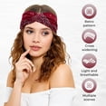 thumbnail image 4 of KEGKUO 10 PCS Women Headbands African Wide Hair Wrap Extra Turban Head Bands for Lady Large Sport Workout Stretch Non-slip Big Hair Bands, Combination A, 4 of 6