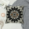 thumbnail image 2 of PHYHOO Short Plush Pillow Covers Black Orange Flower Square Pillow Case for Bedroom, Sofa, Car Decoration Both Sides, 2 of 5