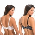 thumbnail image 2 of Curve Muse Women's Minimizer Unlined Underwire Bra with Lace Embroidery-2 Pack-Black,White-36C, 2 of 2